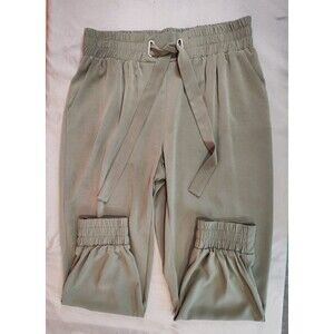 Women's Jules & Leopold Drawstring Waist Jogger Pants Olive Green Small